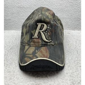 Remington Camo Fitted Baseball Hat Mens Size L/XL Stretch Hunting Rifles Outdoor